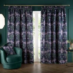 Nouveau Iris Pencil Pleat Curtains -Curtain Series 30934601 alt01