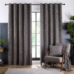 Everson Boucle Eyelet Curtains -Curtain Series 30934603 alt01