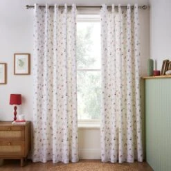 Margo Floral Cotton Blackout Eyelet Curtains -Curtain Series 30934618 alt01