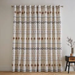 Jabari Aztec Blackout Eyelet Curtains -Curtain Series 30934657 alt03