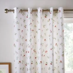 Margo Floral Cotton Blackout Eyelet Curtains