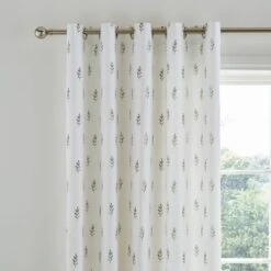 Harper Stem Floral Cotton Blackout Eyelet Curtains -Curtain Series 30934674