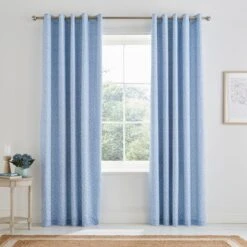 Annie Floral Cotton Blackout Eyelet Curtains -Curtain Series 30934680 alt01