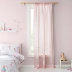 Butterfly Slot Top Single Voile Panel 23 Butterfly Slot Top Single Voile Panel -Curtain Series 30935527