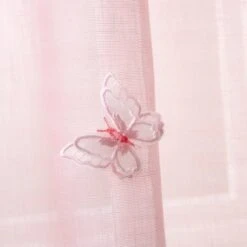 Butterfly Slot Top Single Voile Panel 25 Butterfly Slot Top Single Voile Panel -Curtain Series 30935527 alt02
