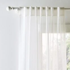 Embroidered Tulip Slot Top Single Voile Panel 39 Embroidered Tulip Slot Top Single Voile Panel -Curtain Series 30935530 alt02