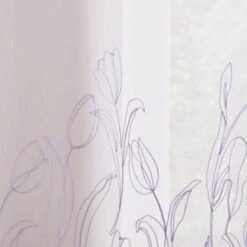 Embroidered Tulip Slot Top Single Voile Panel 41 Embroidered Tulip Slot Top Single Voile Panel -Curtain Series 30935530 alt04