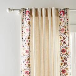 Hani Embroidered Hidden Tab Top Single Voile Panel -Curtain Series 30935673 alt02