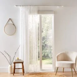 Pussy Willow Slot Top Single Voile Panel -Curtain Series 30935686