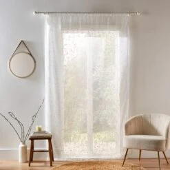 Pussy Willow Slot Top Single Voile Panel -Curtain Series 30935692 alt01
