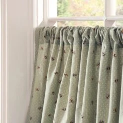 Bees Café Style Unlined Slot Top Single Curtain -Curtain Series 30936810 alt02