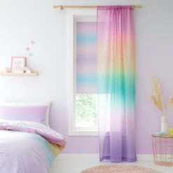 Ombre Slot Top Single Voile Panel -Curtain Series 30936834