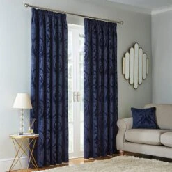Zahra Chenille Jacquard Pencil Pleat Curtains -Curtain Series 30936881 alt01