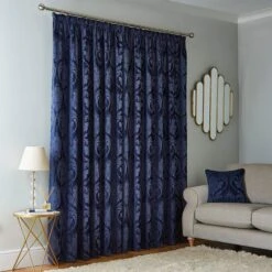 Zahra Chenille Jacquard Pencil Pleat Curtains -Curtain Series 30936883 alt03