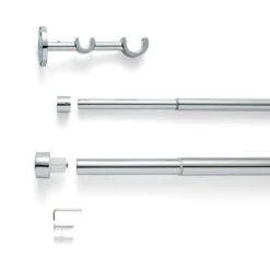 Trinity Double Layer Extendable Metal Eyelet Curtain Pole -Curtain Series 30936969 alt02