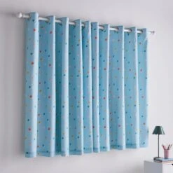 Bold Floral Polka Dot Blackout Eyelet Curtains -Curtain Series 30937751 alt04