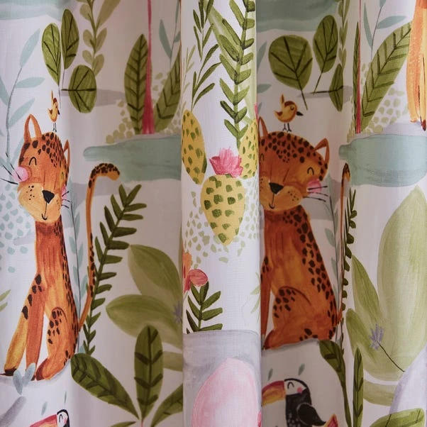 Jungle Friends Blackout Eyelet Curtains 4 Jungle Friends Blackout Eyelet Curtains - Image 2
