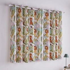 Jungle Friends Blackout Eyelet Curtains 10 Jungle Friends Blackout Eyelet Curtains -Curtain Series 30937774 alt04