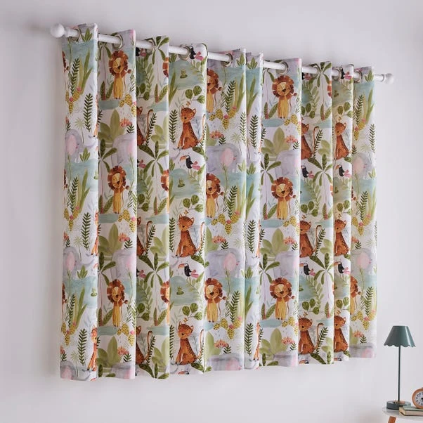 Jungle Friends Blackout Eyelet Curtains 5 Jungle Friends Blackout Eyelet Curtains - Image 3
