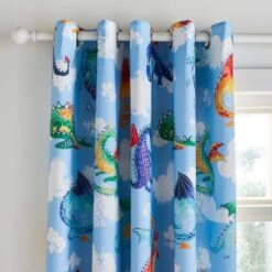 Dragons Blackout Eyelet Curtains