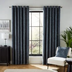 Cashton Chenille Heavyweight Eyelet Curtains -Curtain Series 30938172 alt01