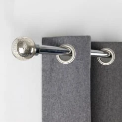 Mercury Extendable Metal Eyelet Curtain Pole 22 Mercury Extendable Metal Eyelet Curtain Pole -Curtain Series 30961057