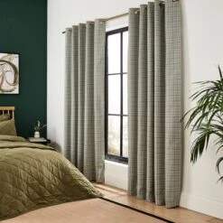 Beckett Basket Weave Blackout Eyelet Curtains -Curtain Series 30962861 alt01