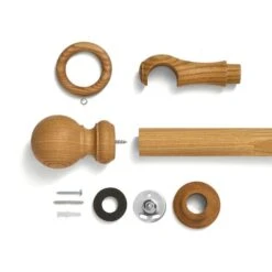 Tilton Wooden Curtain Pole With Rings -Curtain Series 30964077 alt02